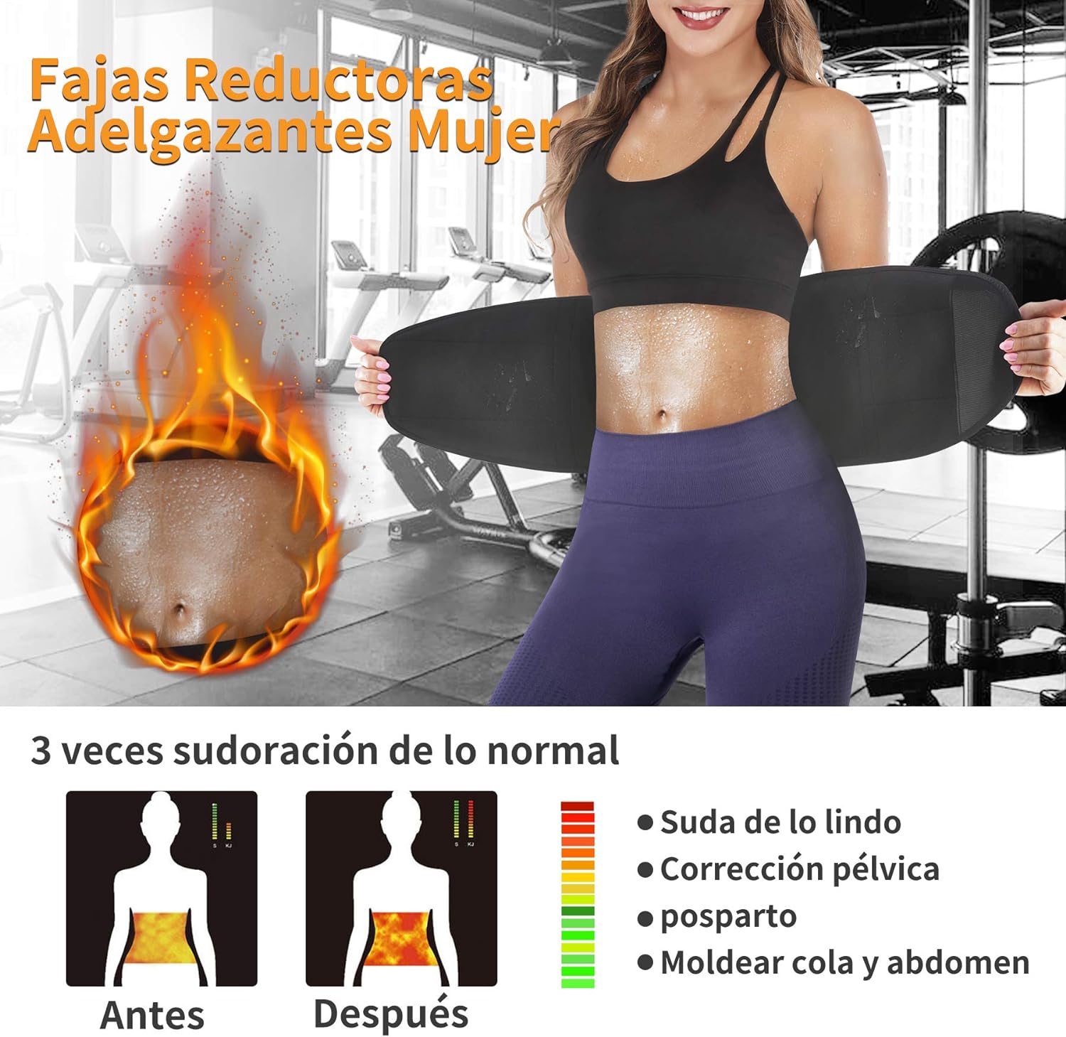 Faja Lumbar Reductora Deportiva